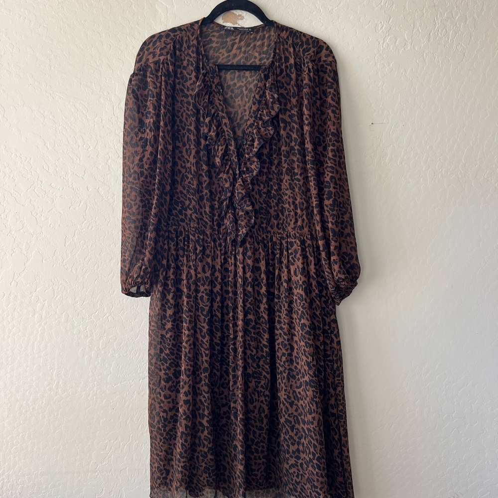 Zara Leopard Midi Dress